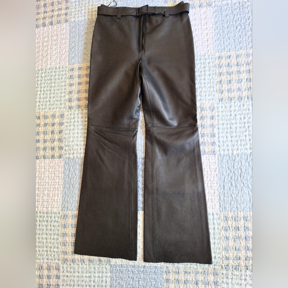 Italian Made Genuine Quality Black Leather Pants